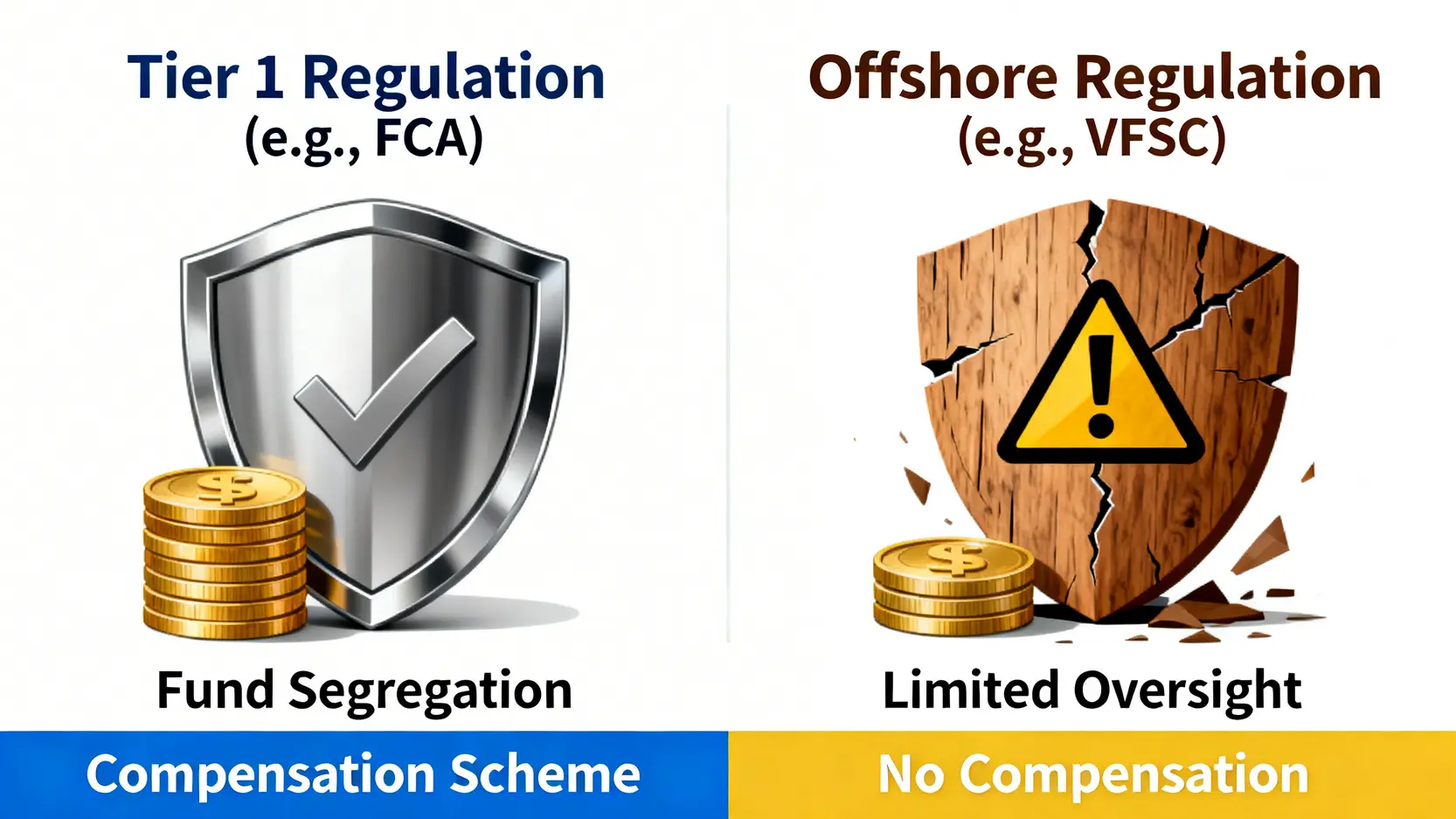 一級金融監管與離岸金融監管的投資者保護力度對比圖。