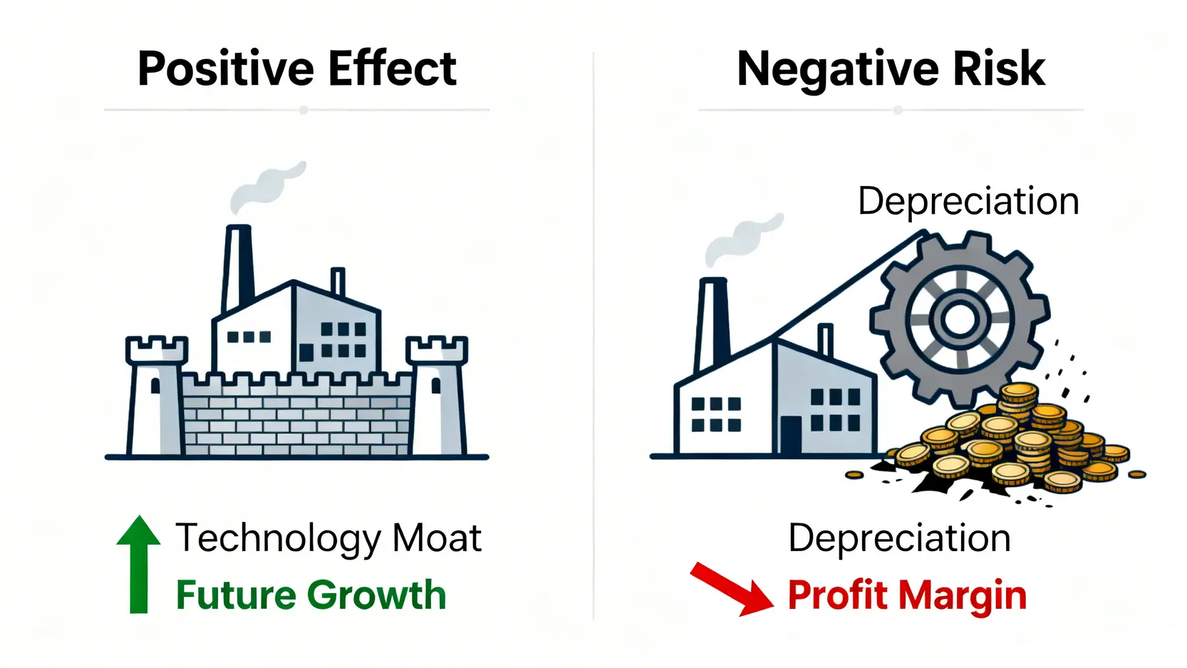 資本支出的雙面刃:鞏固技術護城河但也可能侵蝕利潤。