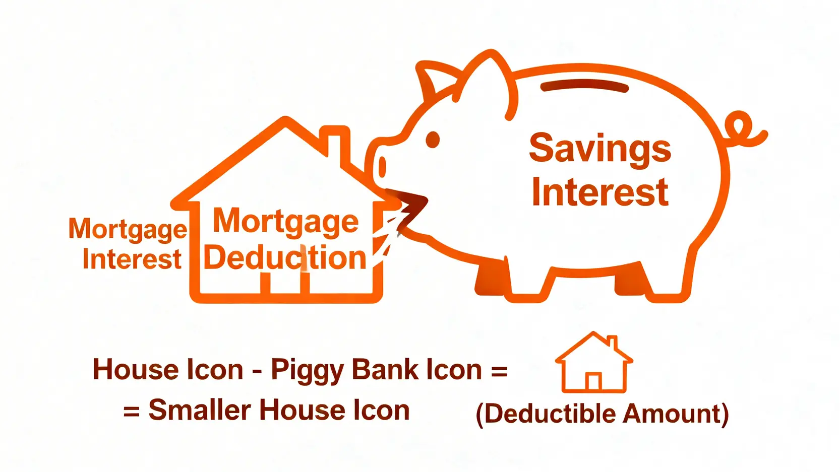 一張圖說明房貸利息扣除額如何被儲蓄投資特別扣除額影響的計算方式