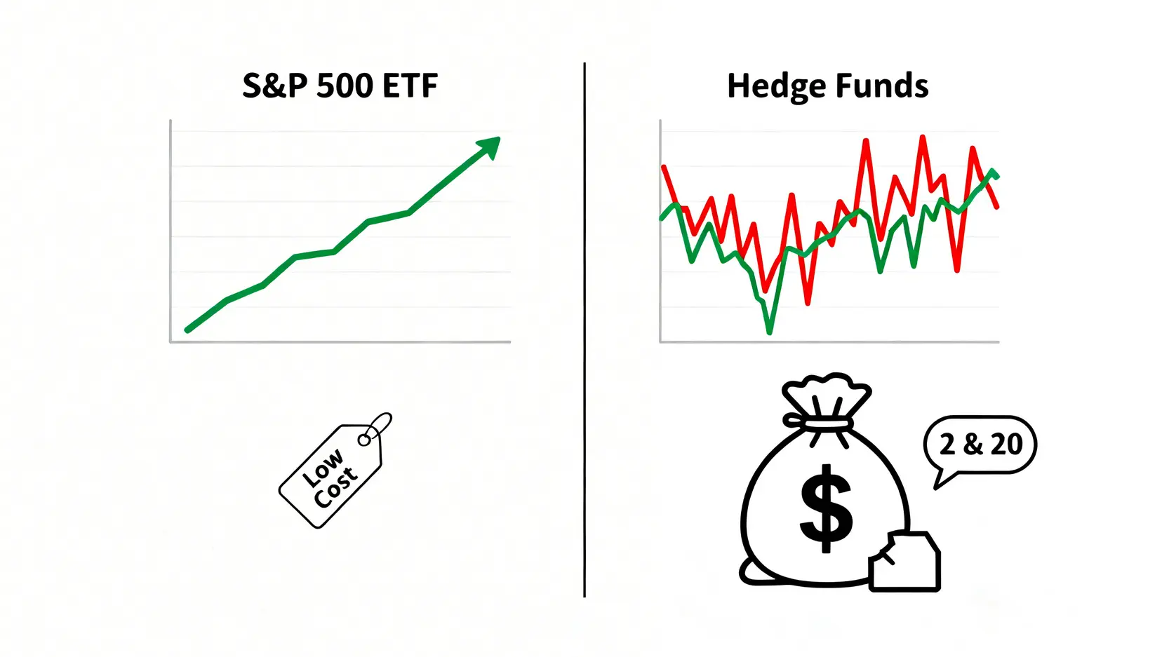 巴菲特賭局核心對比圖:S&P
